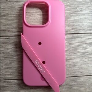 Loopy Bubblegum Pink iPhone 15/15 pro Case with new loop